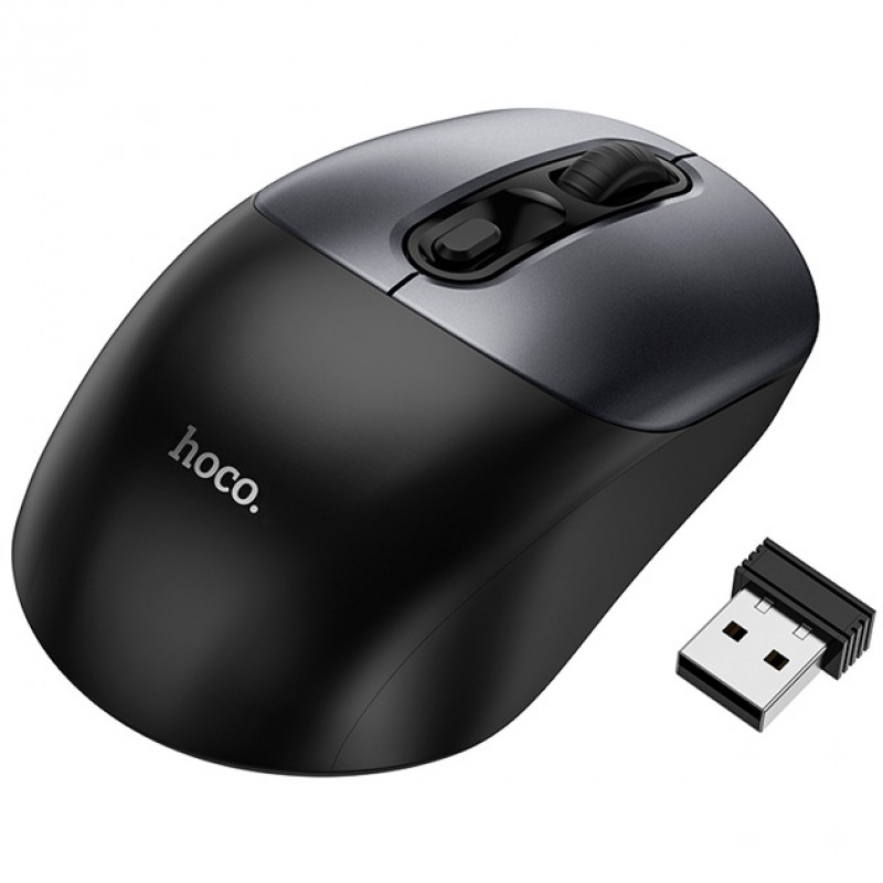 Миша Wireless Hoco GM28 mouse бездротова оптична 2.4Гц 1600DPI для комп'ютера/ноутбука Чорний